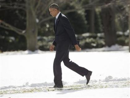 Obama walking